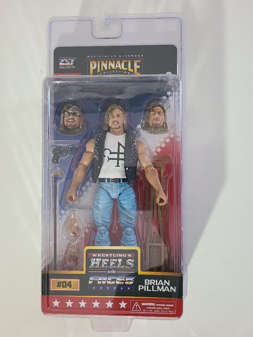 ZST Brian Pillman ECW WWF Pinnacle Wrestling Figure Series 1 Sold Out New/Sealed
